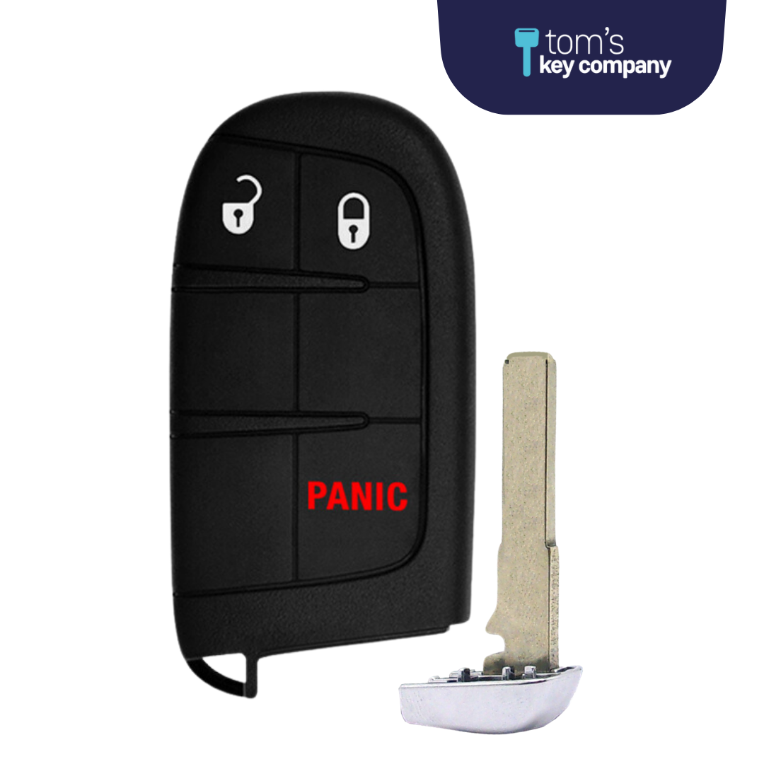 Brand New Aftermarket Smart Key 3-Button for Select Jeep Vehicles - PBC (JEEPSK-3B-COMPASS-TMB)
