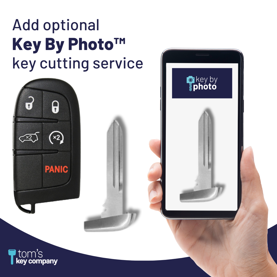 Brand New Aftermarket Smart Key 5-Button with Hatch Release & Remote Start for Select Jeep Vehicles (JEEPSK-5B-HRRS-COMPASS-TMB)