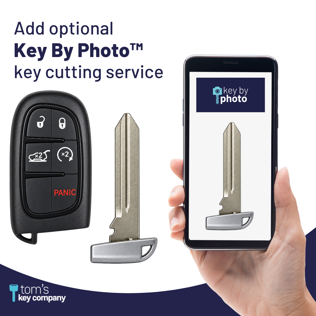 Brand New Aftermarket Smart Key 5-Button with Remote Start, & Hatch Release for Select Jeep Vehicles