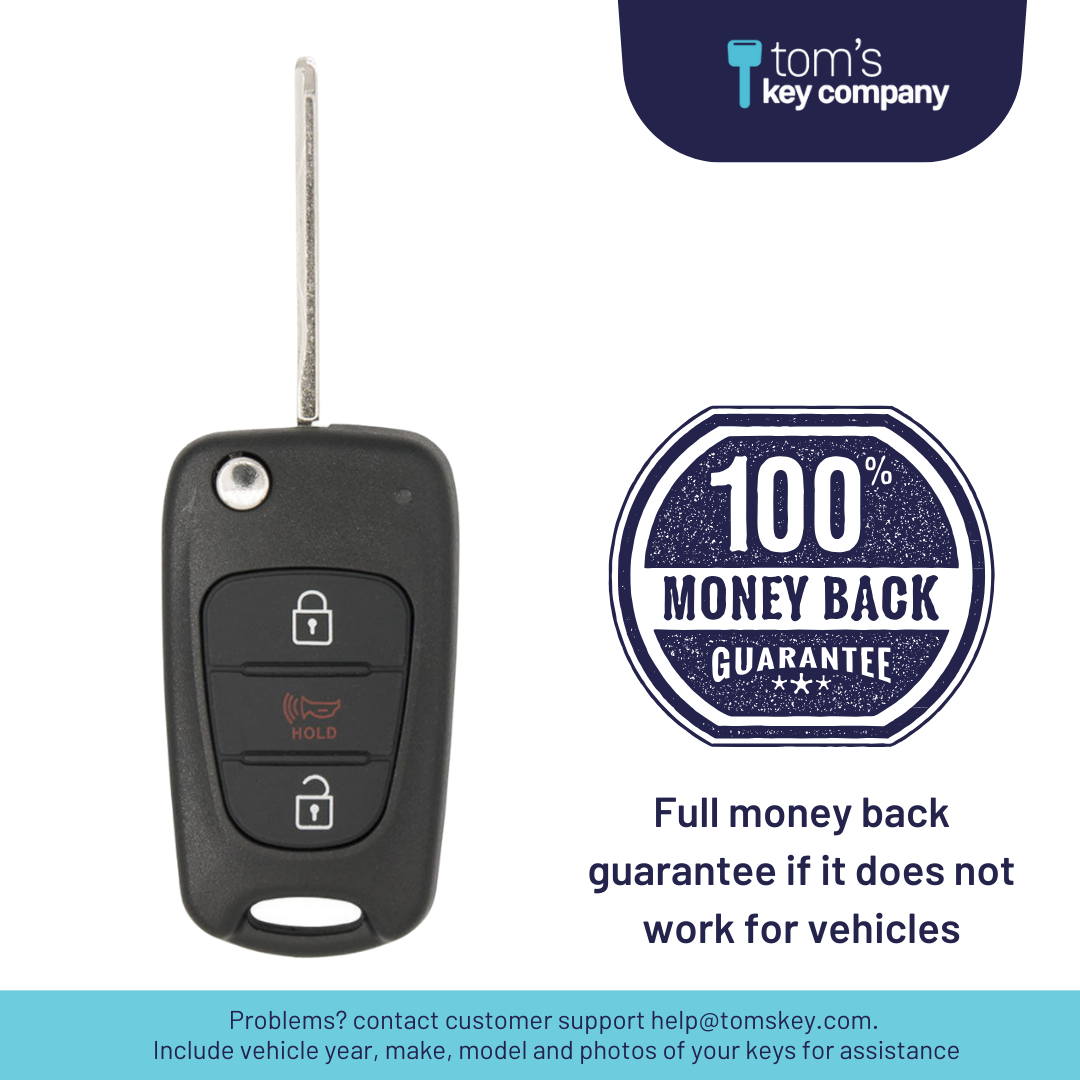 Brand New Aftermarket 3 Button Flip Key for Kia Soul 2010-2013 Vehicles (KIA-3B-1ATX-FLP)