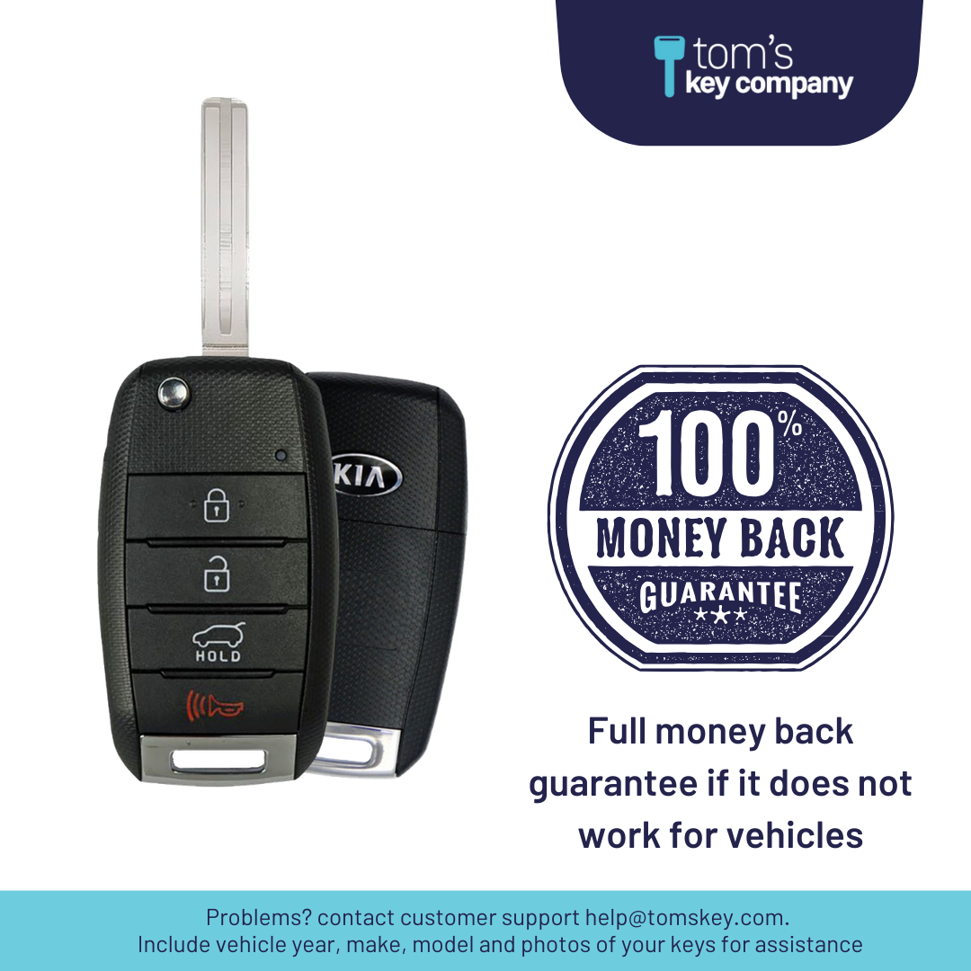 Ultimate Remote Key Bundle with Programming Tool, Aftermarket 4-Button Remote Key and Key By Photo for Select Kia Vehicles (KIA-4B-TRUNK-OKA-FLP-REFURB-UKB)