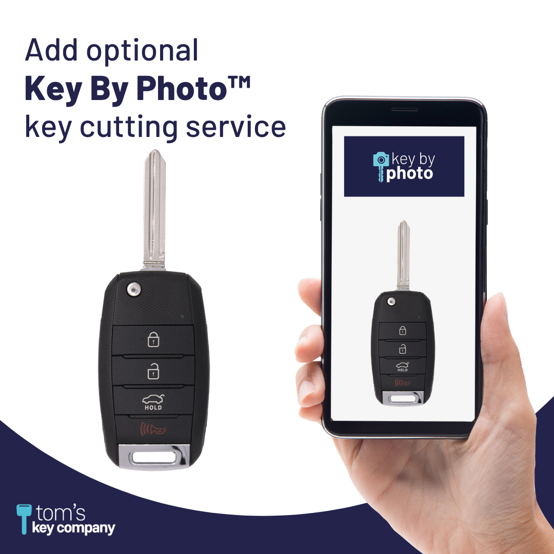 Brand New Aftermarket 4-Button Remote Key with Lock, Unlock, Trunk, Panic for Select Kia Vehicles (KIACK-4B-167-K)