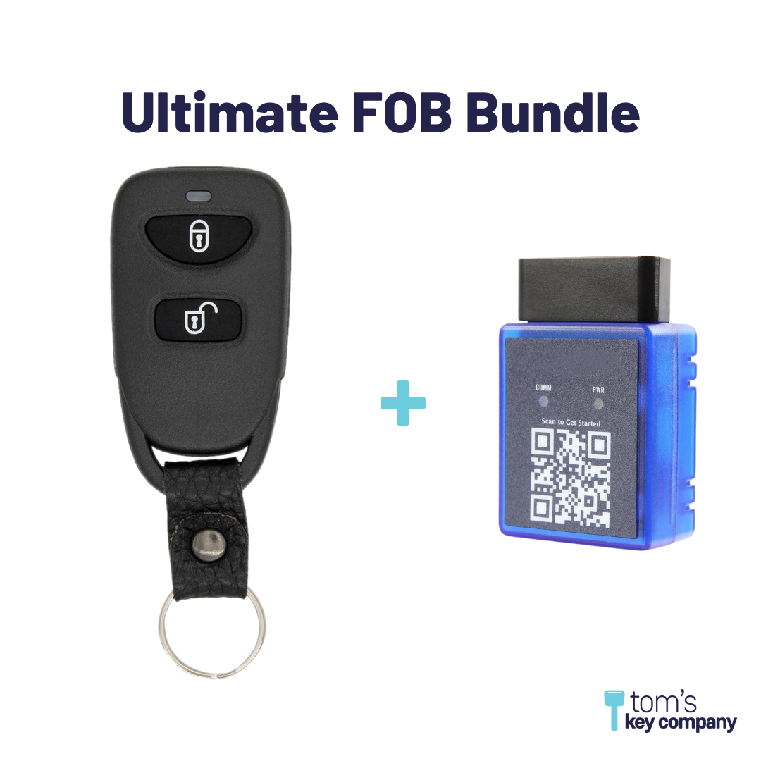 Ultimate Remote FOB Bundle with Programming Tool and Aftermarket 3 Button Remote FOB for Select Kia Vehicles (KIAFOB-3B-127-K-UKB)