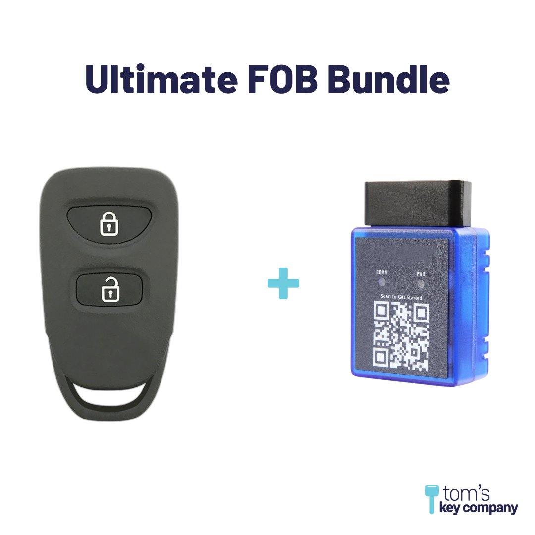 Ultimate Remote FOB Bundle with Programming Tool and Aftermarket 3 Button Remote FOB for Select Kia Vehicles (KIAFOB-3B-133-RC-K-UKB)
