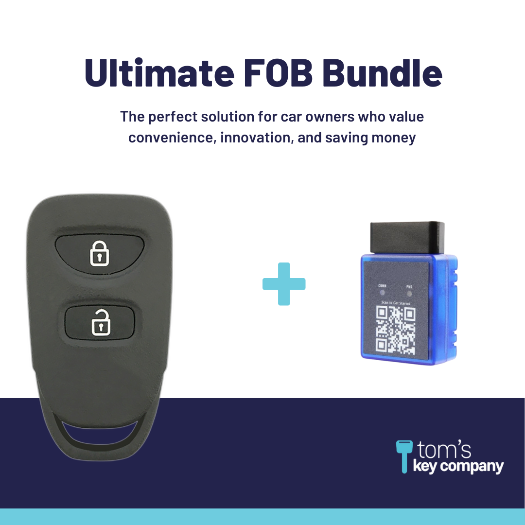 Ultimate Remote FOB Bundle with Programming Tool and Aftermarket 3 Button Remote FOB for Select Kia Vehicles (KIAFOB-3B-133-RC-K-UKB)
