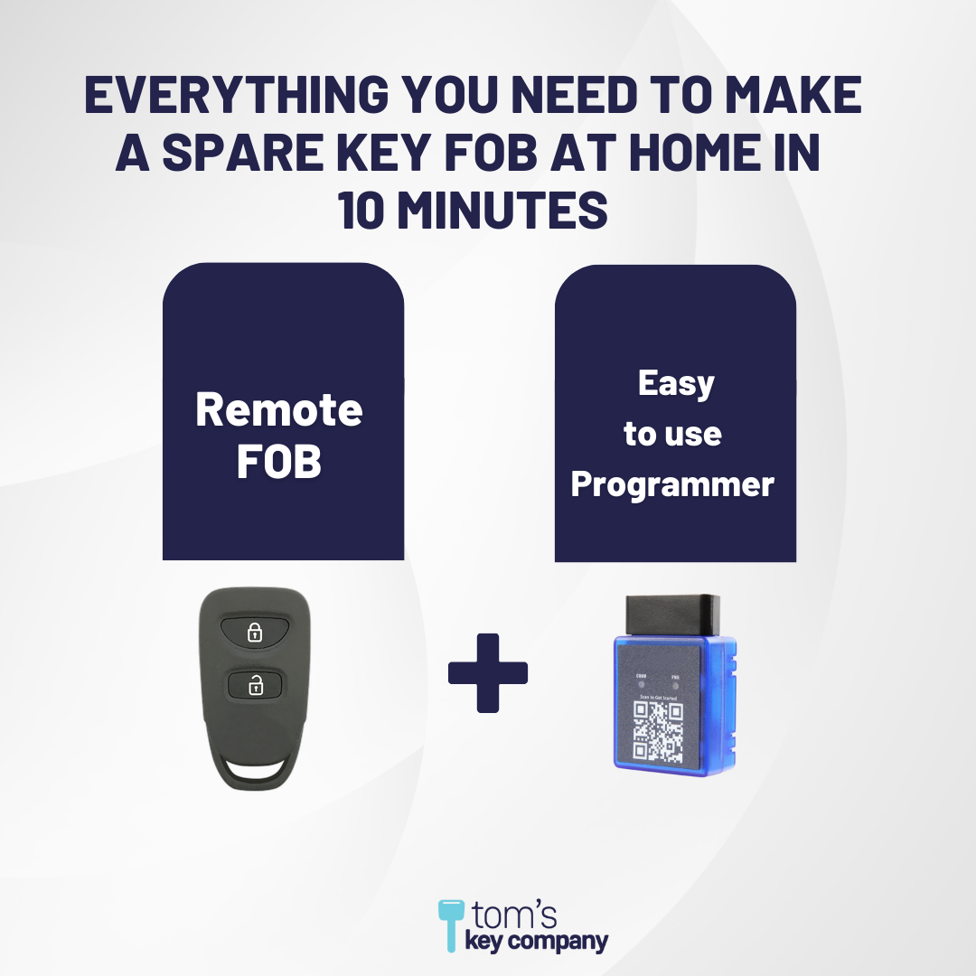Ultimate Remote FOB Bundle with Programming Tool and Refurbished 3 Button Remote FOB for Select Kia Vehicles (KIAFOB-3B-133-RC-K-UKB)