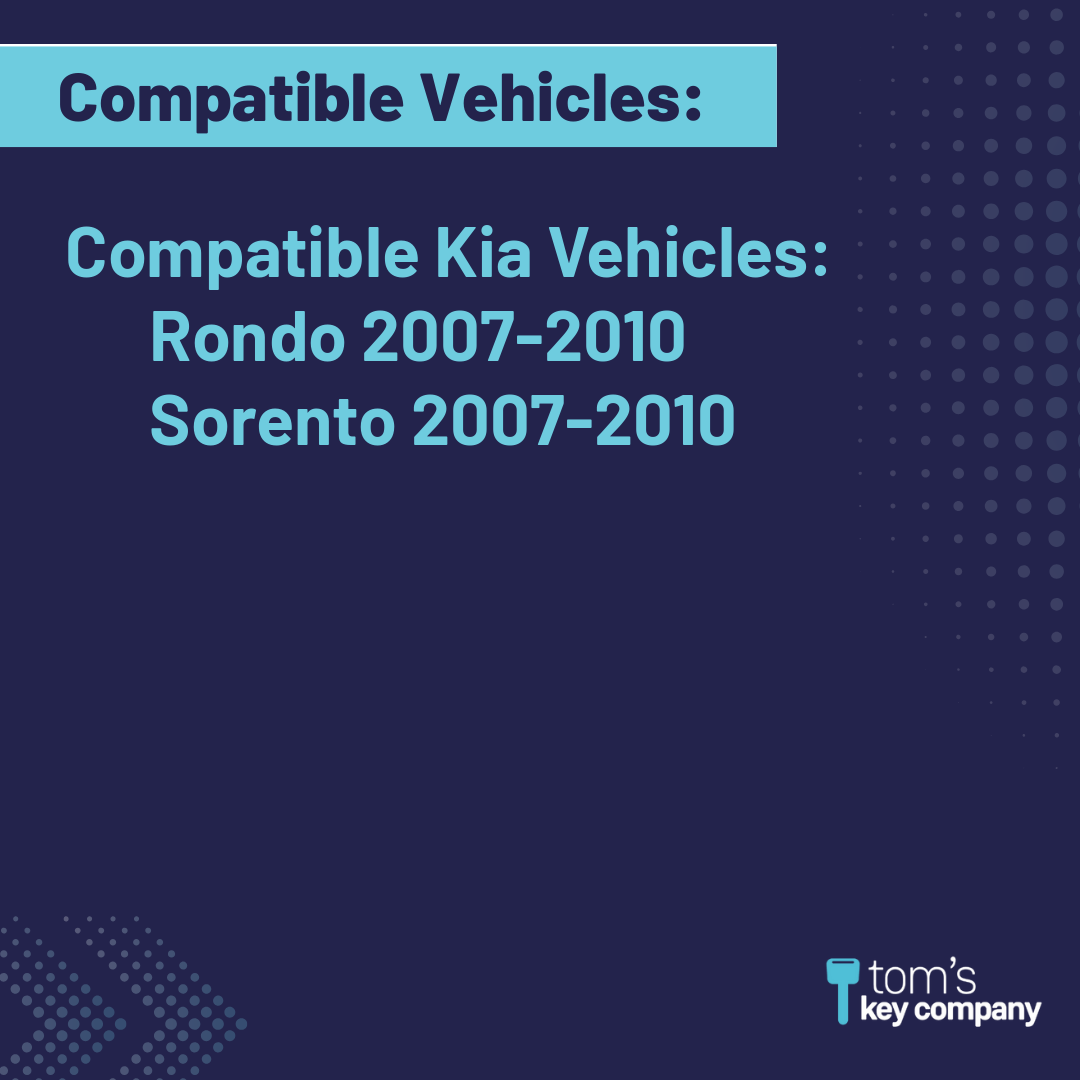 Brand New Aftermarket 4-Button Remote Fob with Lock, Unlock, Hatch, Panic for Select Kia Vehicles (KIAFOB-4B-HR-082-K)