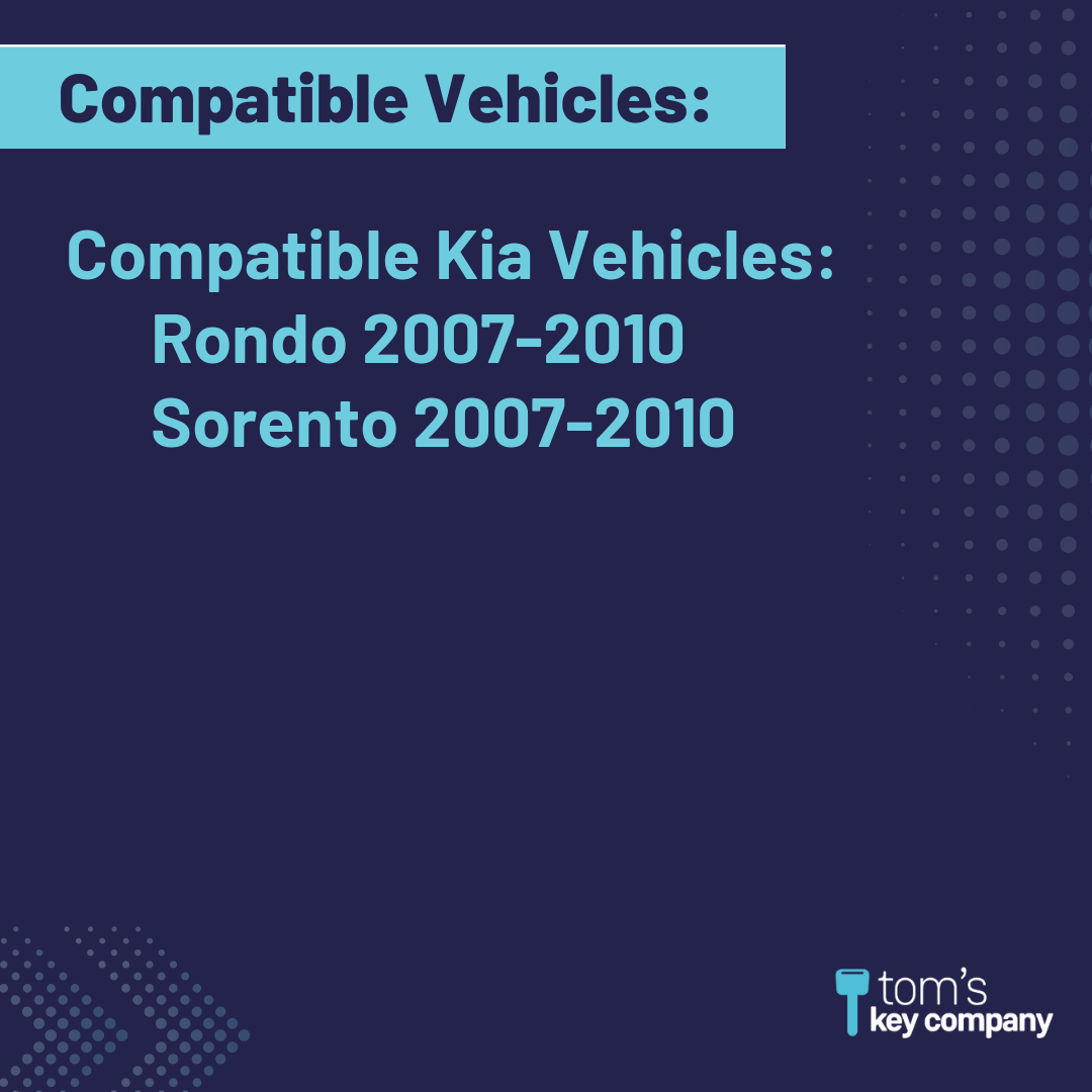 Brand New Aftermarket 4-Button Remote Fob with Lock, Unlock, Hatch, Panic for Select Kia Vehicles (KIAFOB-4B-HR-082-K)