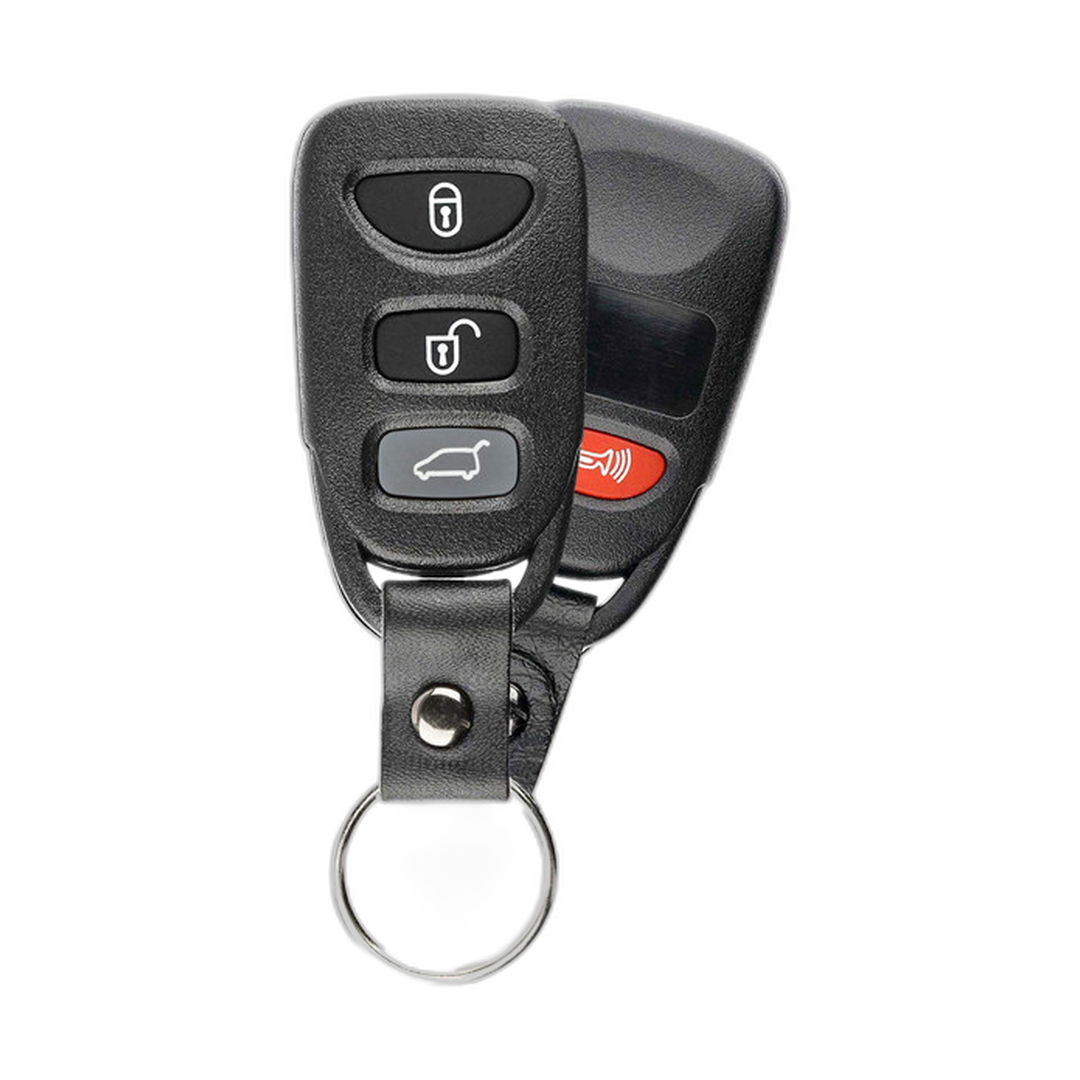 Brand New Aftermarket 4-Button Remote Fob with Lock, Unlock, Hatch, Panic for Select Kia Vehicles (KIAFOB-4B-HR-082-K)