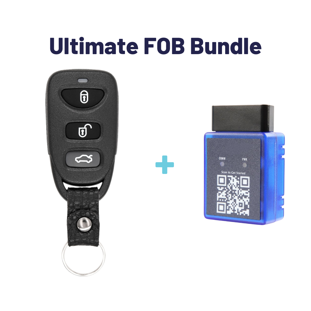 Ultimate Remote FOB Bundle with Programming Tool and Aftermarket 4 Button Remote FOB for Select Kia Vehicles (KIAFOB-4B-HR-154-K-UKB)