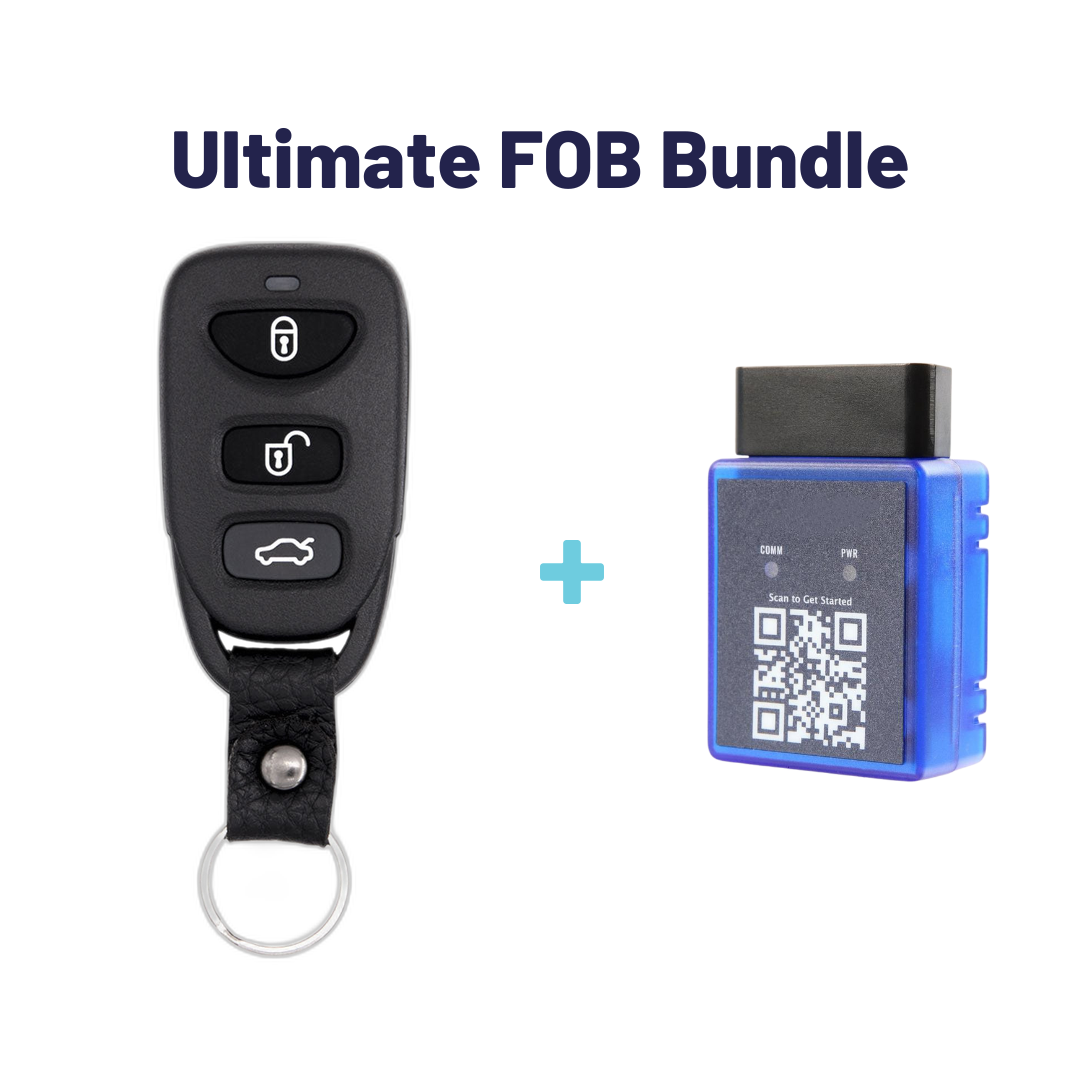 Ultimate Remote FOB Bundle with Programming Tool and Aftermarket 4 Button Remote FOB for Select Kia Vehicles (KIAFOB-4B-TR-136-K-UKB)