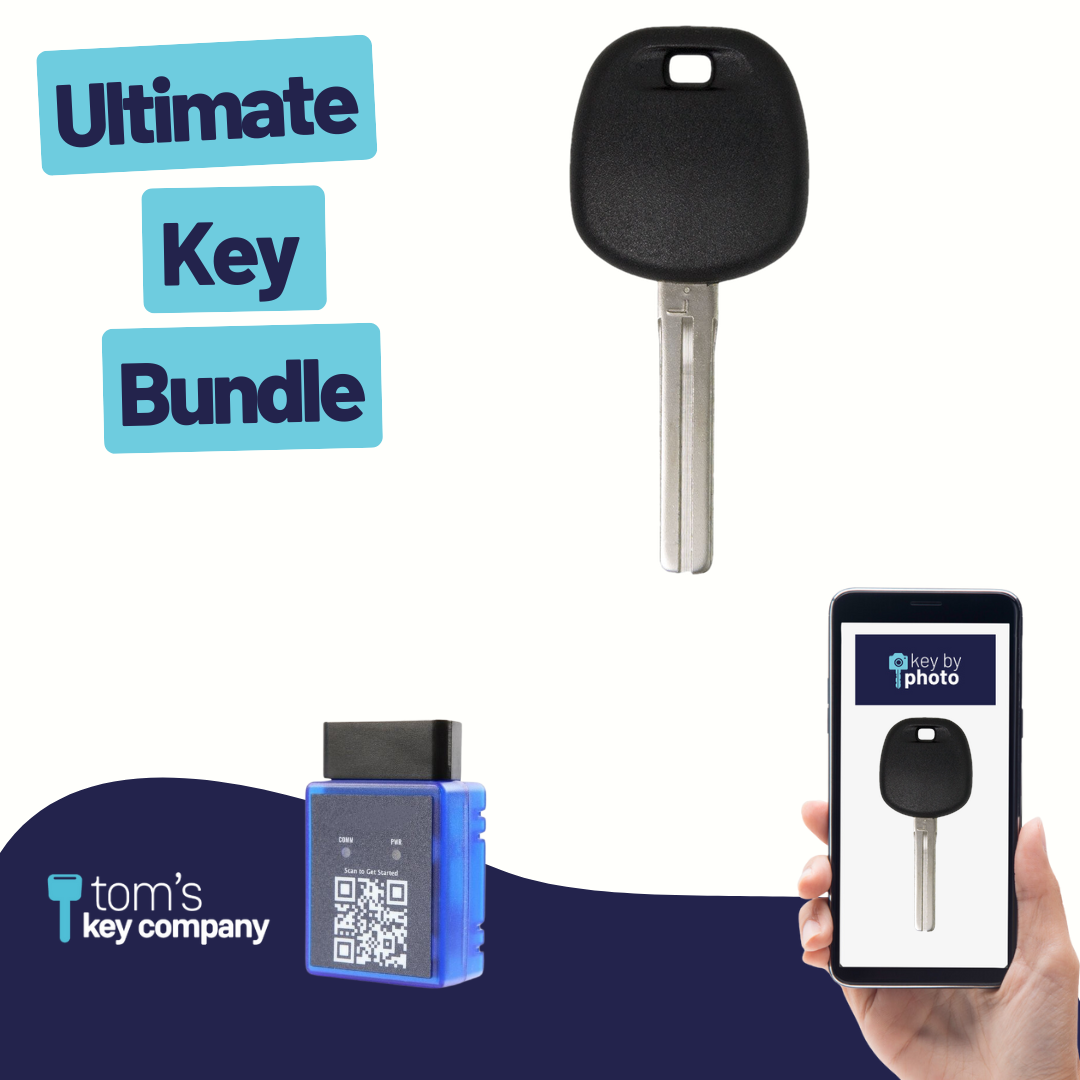 Ultimate Key Bundle with Programming Tool, Aftermarket Transponder Key and Key By Photo for Select Lexus Vehicles (LEX-KEY-4D68-UKB)