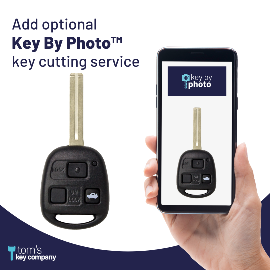 Brand New Aftermarket 3-Button Remote Key with Lock, Unlock, Trunk for Select Lexus Vehicles (LEXCK-3B-02-K)