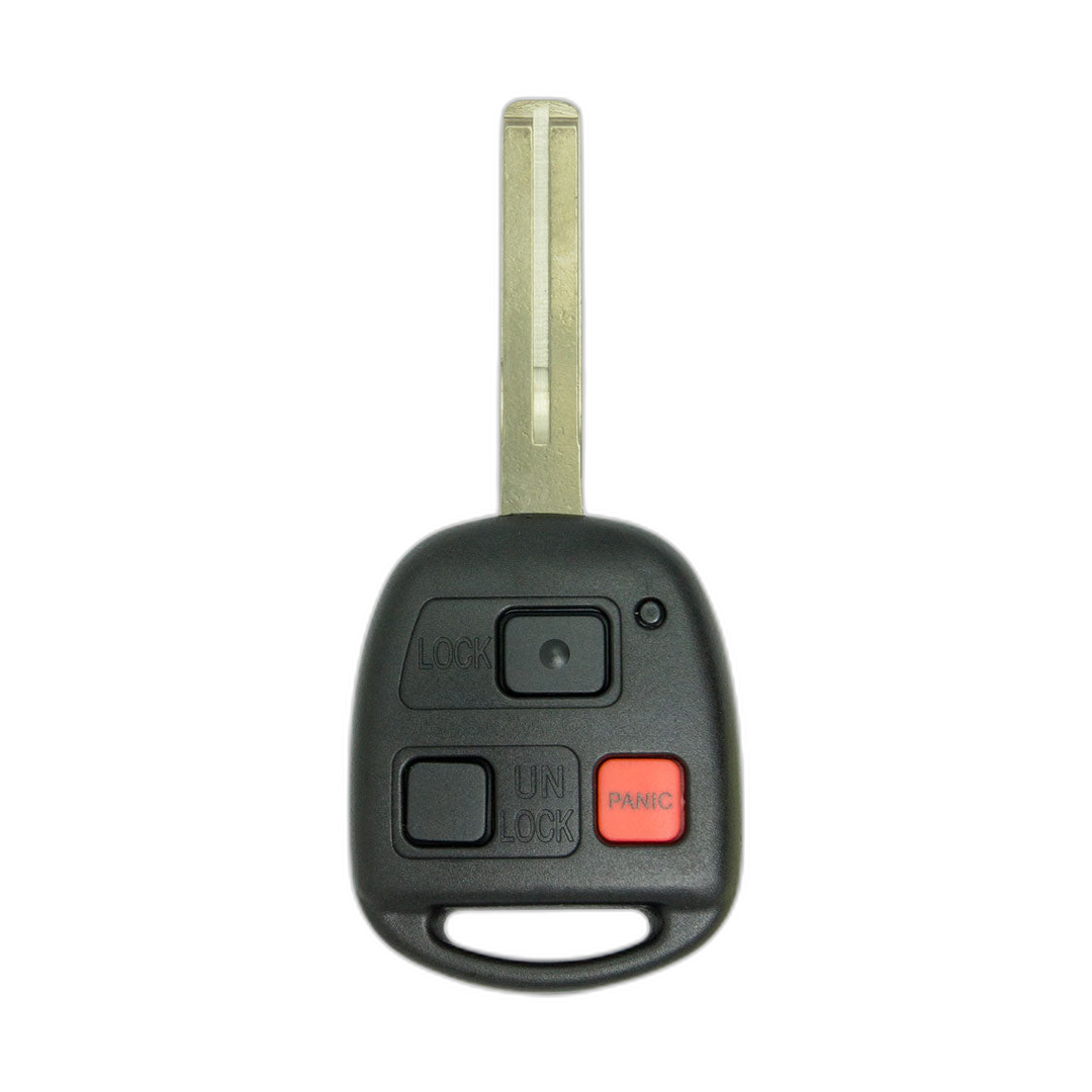 Brand New Aftermarket 3-Button Remote Key with Lock, Unlock, Panic for Select Lexus Vehicles (LEXCK-3B-05-K)