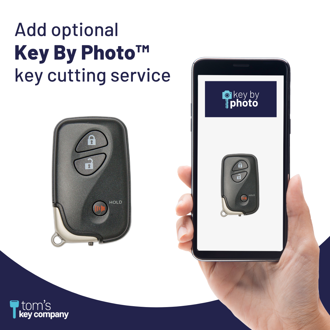 Like New Refurbished 3-Button Smart Key Fob with Lock, Unlock, Panic for Select Lexus Vehicles (LEXSK-3B-31-K)