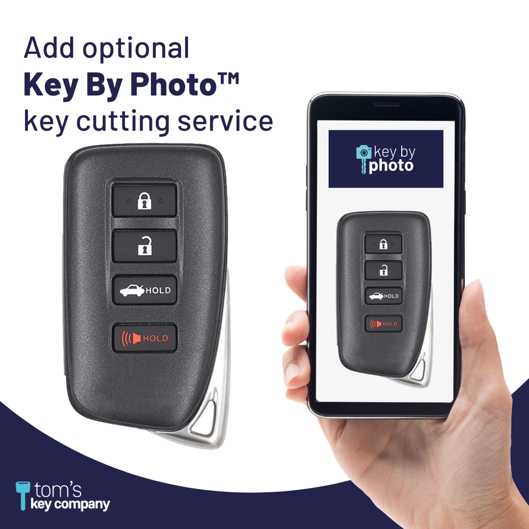 Brand New Aftermarket 4-Button Smart Key Fob with Lock, Unlock, Trunk, Panic for Select Lexus Vehicles (LEXSK-4B-47-K)