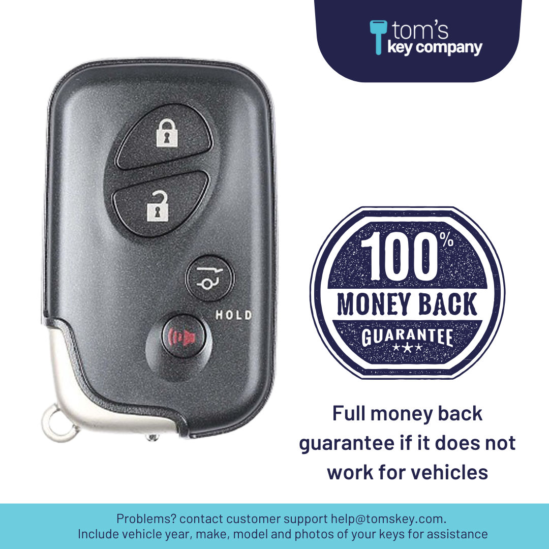 Ultimate Smart Key Bundle with Programming Tool, Refurbished 4-Button Smart Key Fob and Key By Photo for Select Lexus Vehicles (LEXSK-4B-HR-41-K-UKB)