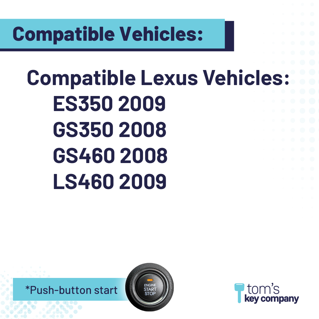 Ultimate Smart Key Bundle with Programming Tool, Refurbished 4-Button Smart Key Fob and Key By Photo for Select Lexus Vehicles (LEXSK-4B-TR-23-K-UKB)