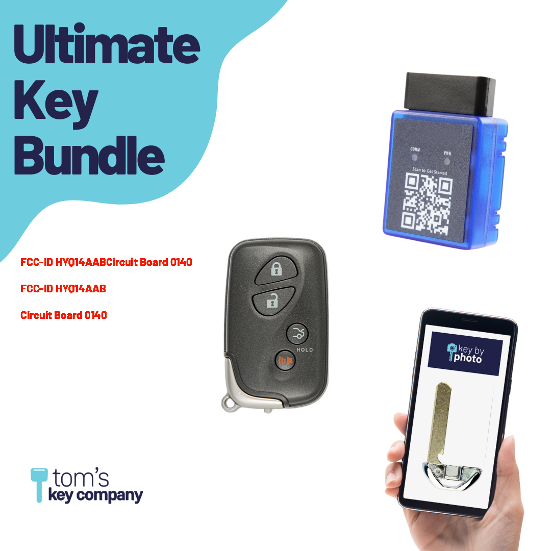 Ultimate Smart Key Bundle with Programming Tool, Aftermarket 5-Button Smart Key Fob and Key By Photo for Select Ford and Lincoln Vehicles ()