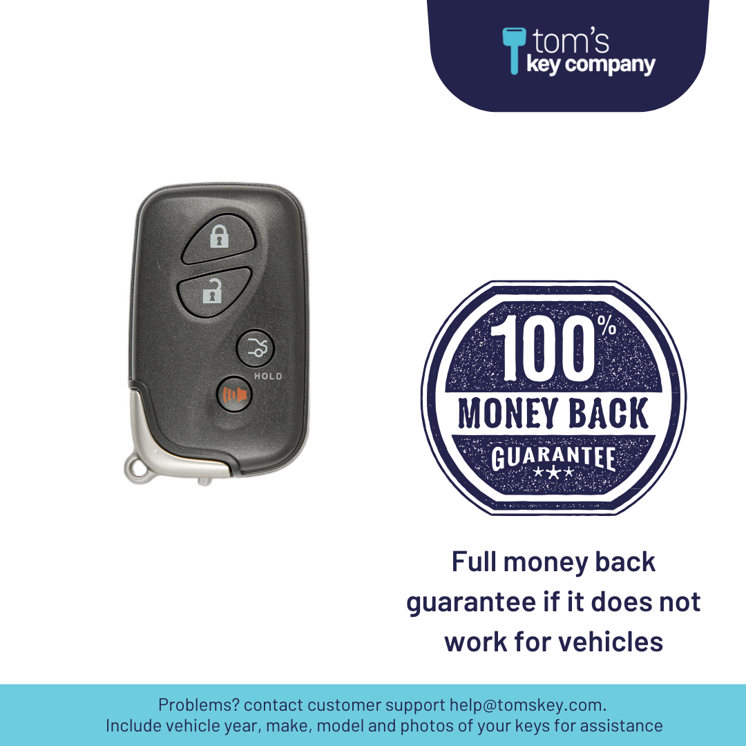 Ultimate Smart Key Bundle with Programming Tool, Refurbished 4-Button Smart Key Fob and Key By Photo for Select Lexus Vehicles (LEXSK-4B-TR-23-K-UKB)