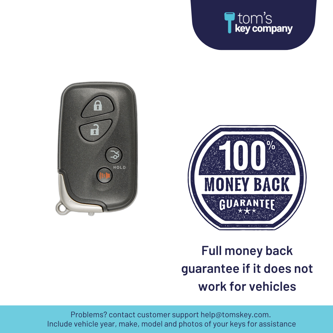 Ultimate Smart Key Bundle with Programming Tool, Refurbished 4-Button Smart Key Fob and Key By Photo for Select Lexus Vehicles (LEXSK-4B-TR-27-K-UKB)