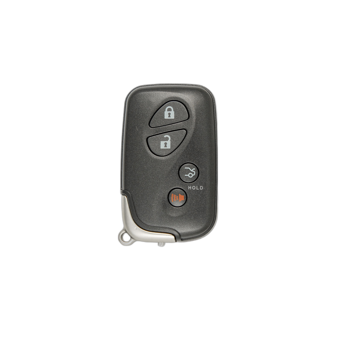Brand New Aftermarket 4-Button Smart Key Fob with Lock, Unlock, Trunk, Panic for Select Lexus Vehicles (LEXSK-4B-TR-27-K)