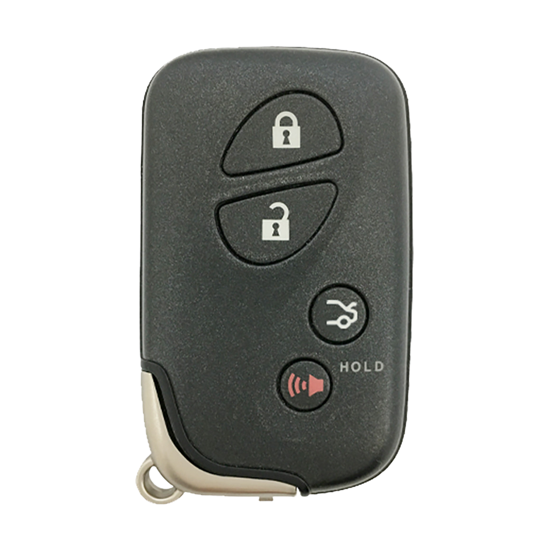 Like New Refurbished 4-Button Smart Key Fob with Lock, Unlock, Trunk, Panic for Select Lexus Vehicles (LEXSK-4B-TR-32-REF-K)