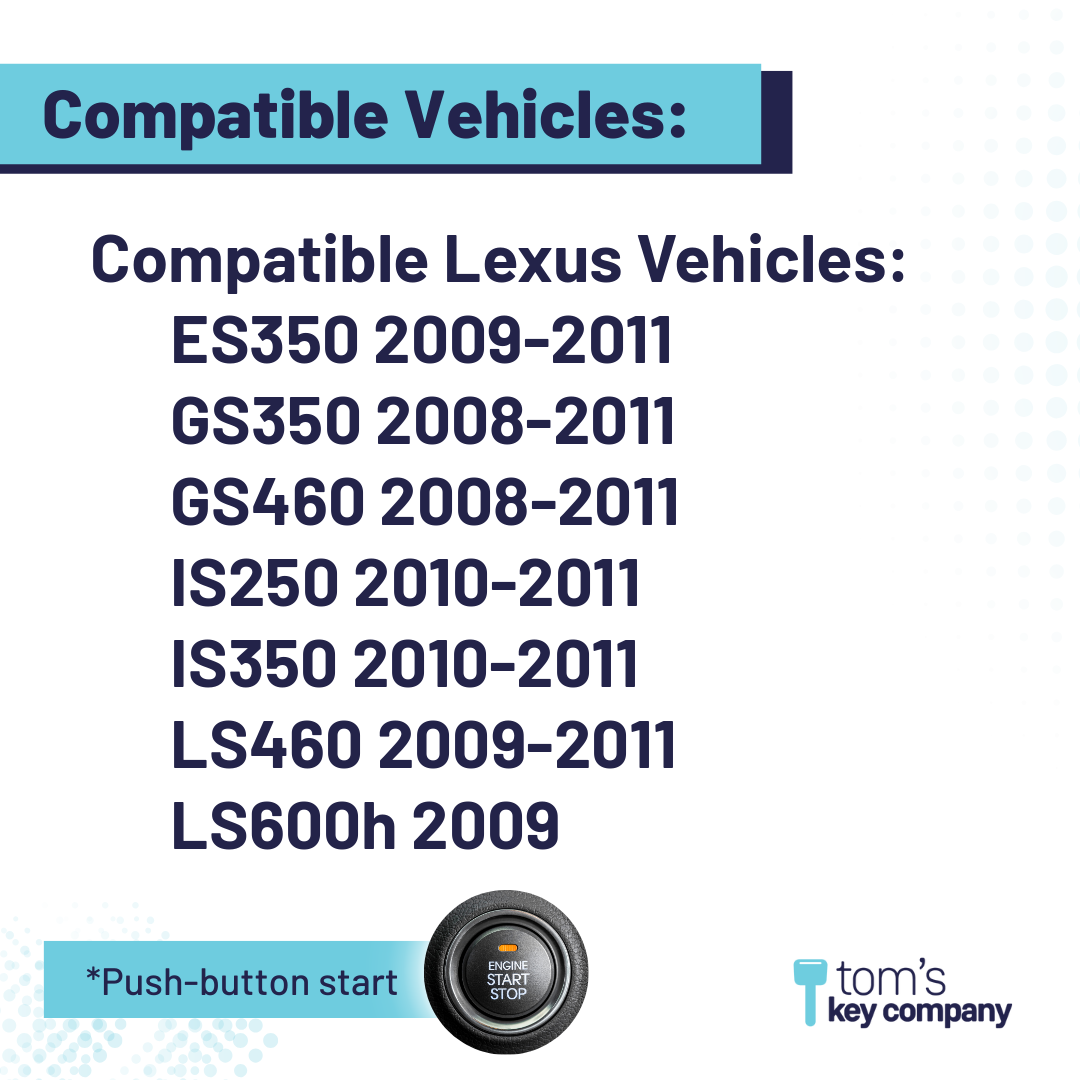 Ultimate Smart Key Bundle with Programming Tool, Refurbished 4-Button Smart Key Fob and Key By Photo for Select Lexus Vehicles (LEXSK-4B-TR-33-K-UKB)