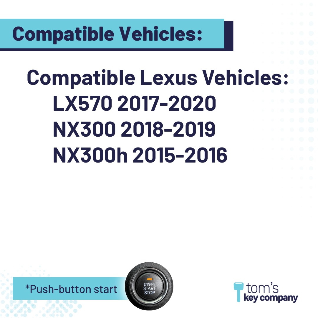 Ultimate Smart Key Bundle with Programming Tool, Refurbished 4-Button Smart Key Fob and Key By Photo for Select Lexus Vehicles (LEXSK-4B-TR-43-K-UKB)