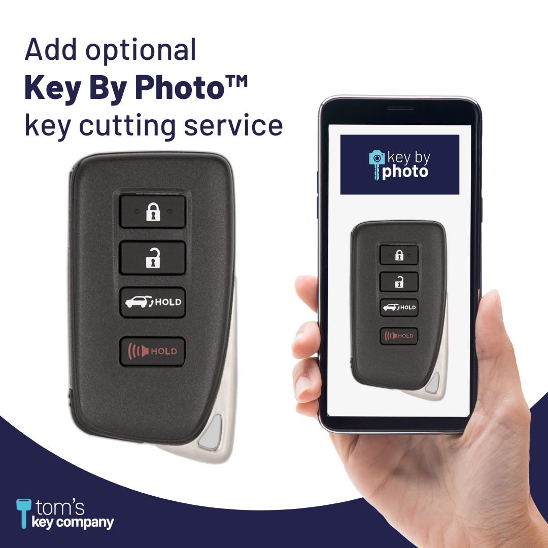 Like New Refurbished 4-Button Smart Key Fob with Lock, Unlock, Trunk, Panic for Select Lexus Vehicles (LEXSK-4B-TR-43-K)