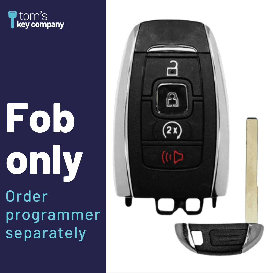 Brand New Aftermarket 4-Button 2-Way Smart Key with Remote Start for Select Lincoln Vehicles (LINCSK-4B-RS-2WAY)