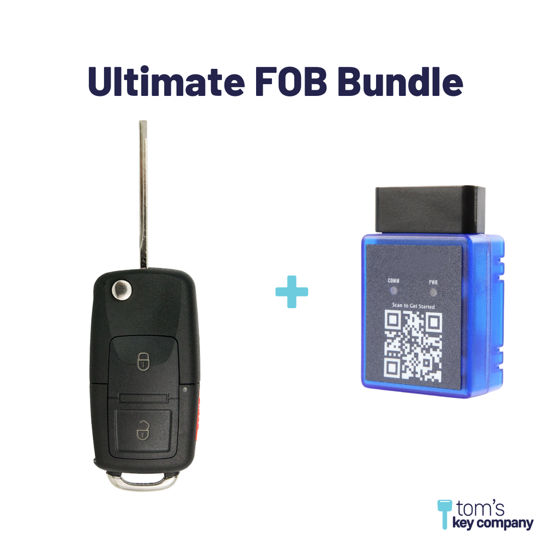 Ultimate Remote FOB Bundle with Programming Tool and Aftermarket 3 Button Remote FOB for Select Lincoln Vehicles (LINFLP-3B-760-K-UKB)