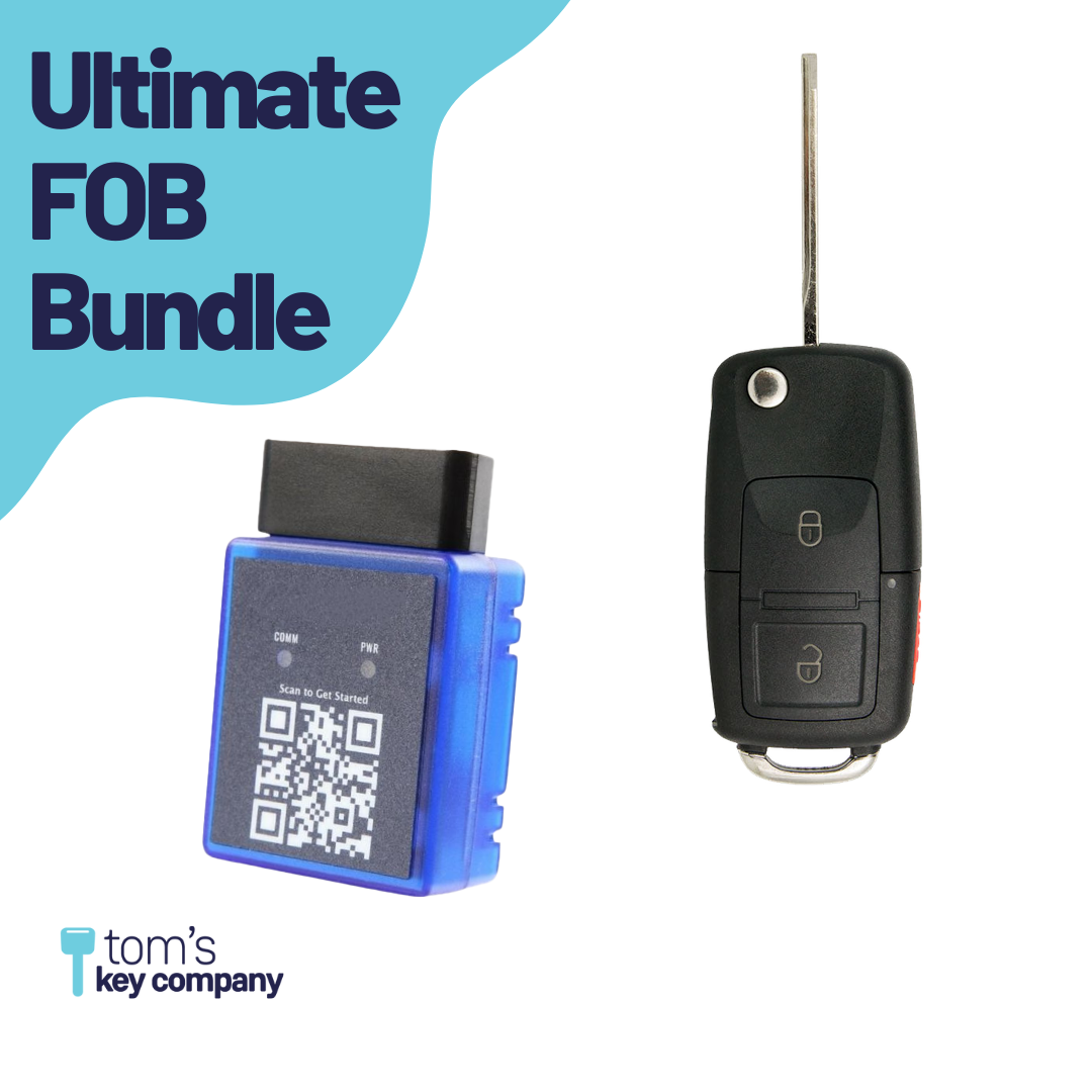 Ultimate Remote FOB Bundle with Programming Tool and Aftermarket 3 Button Remote FOB for Select Lincoln Vehicles (LINFLP-3B-760-K-UKB)