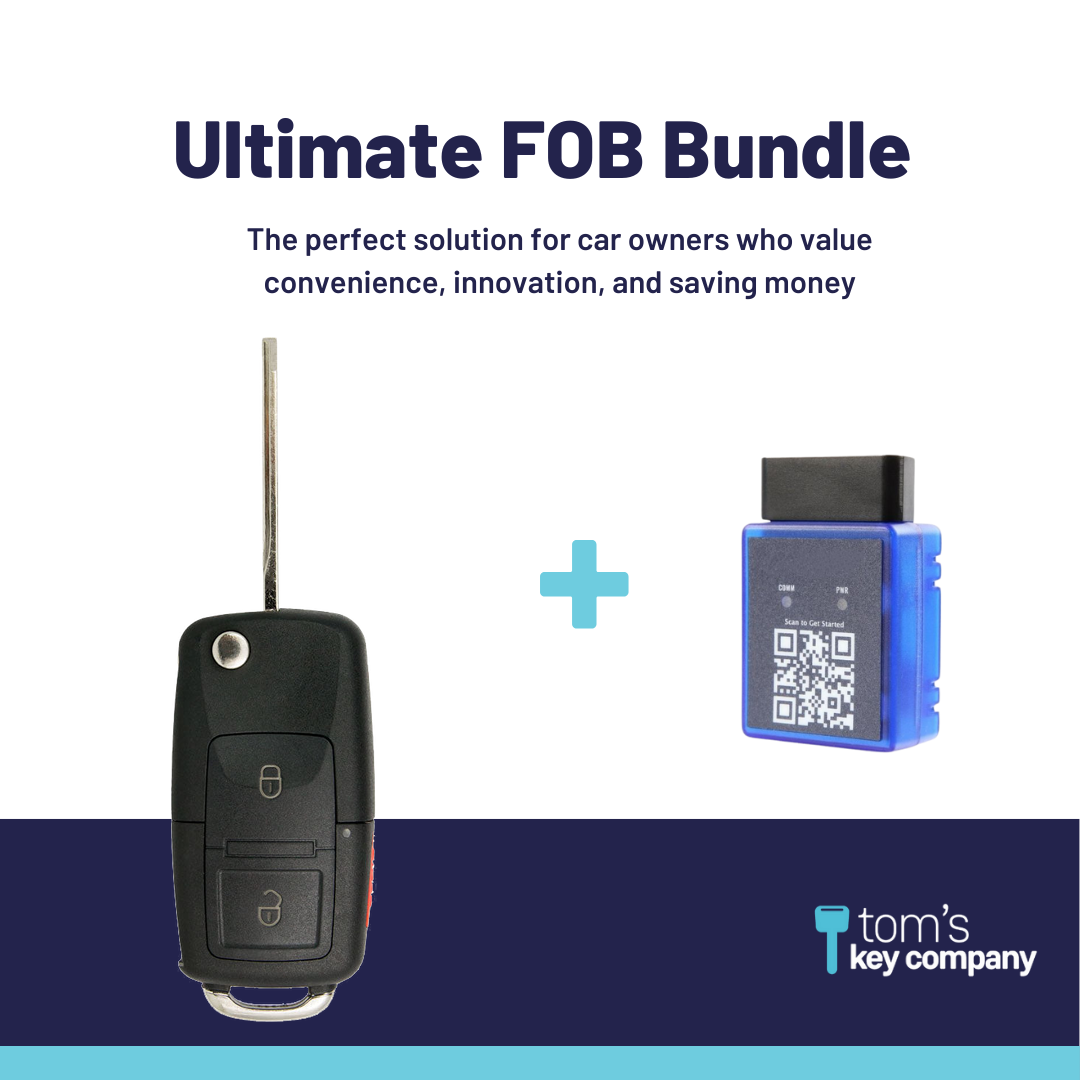 Ultimate Remote FOB Bundle with Programming Tool and Aftermarket 3 Button Remote FOB for Select Lincoln Vehicles (LINFLP-3B-760-K-UKB)