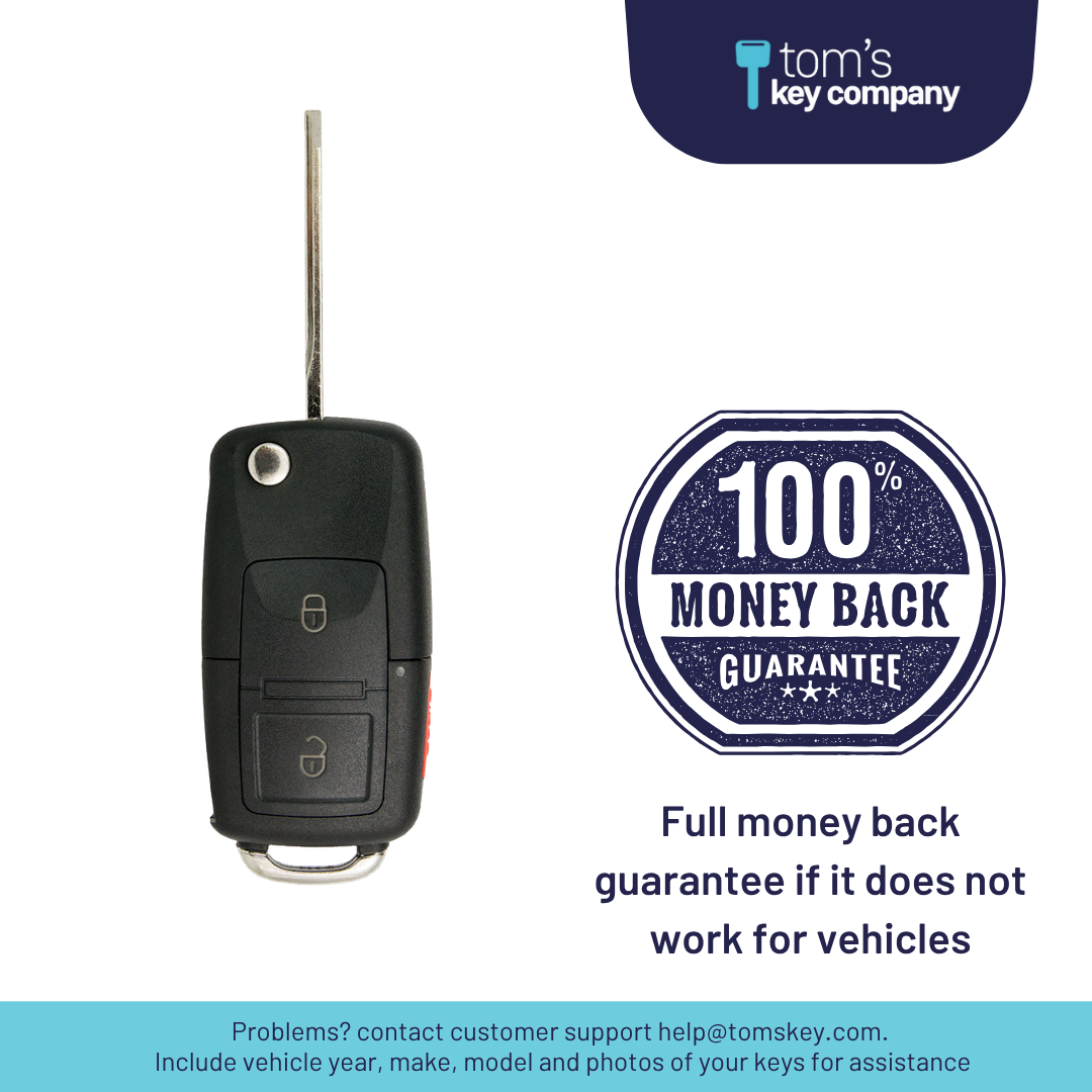 Brand New Aftermarket 3-Button Remote Fob with Lock, Unlock, Panic for Select Lincoln Vehicles (LINFLP-3B-760-K)