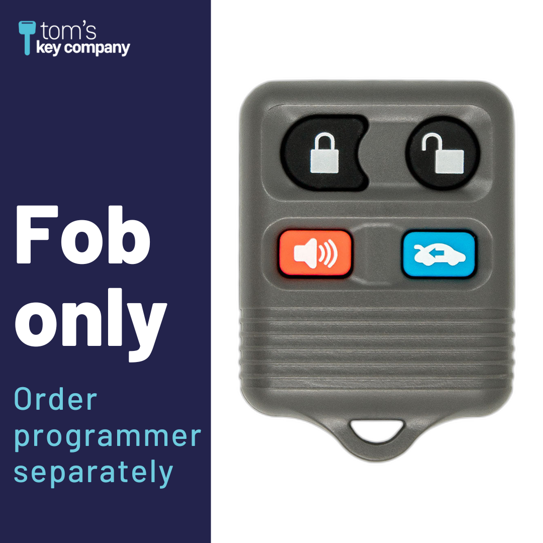 Brand New Aftermarket 4-Button Remote Fob with Lock, Unlock, Trunk, Panic for Select Lincoln and Mercury Vehicles (LINFOB-4B-TR-748-K)