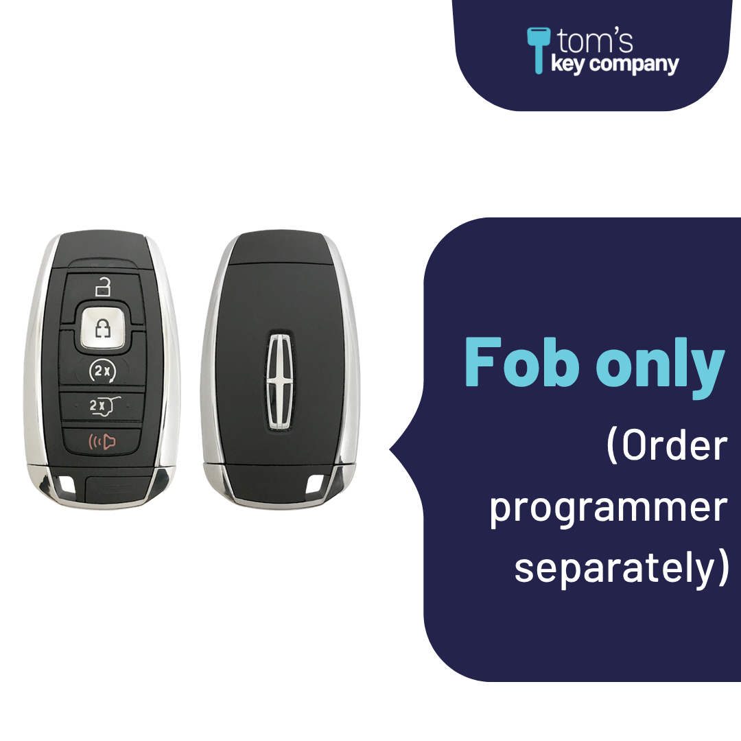 Like New Refurbished 5-Button Smart Key Fob with Lock, Unlock, Hatch, Remote Start, Panic for Select Lincoln Vehicles (LINSK-5B-HRRS-R8226-REF-K)
