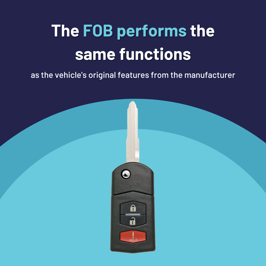 Ultimate Remote Key Bundle with Programming Tool, Aftermarket 3-Button Remote Key and Key By Photo for Select Mazda Vehicles (MAZCK-3B-322-K-UKB)