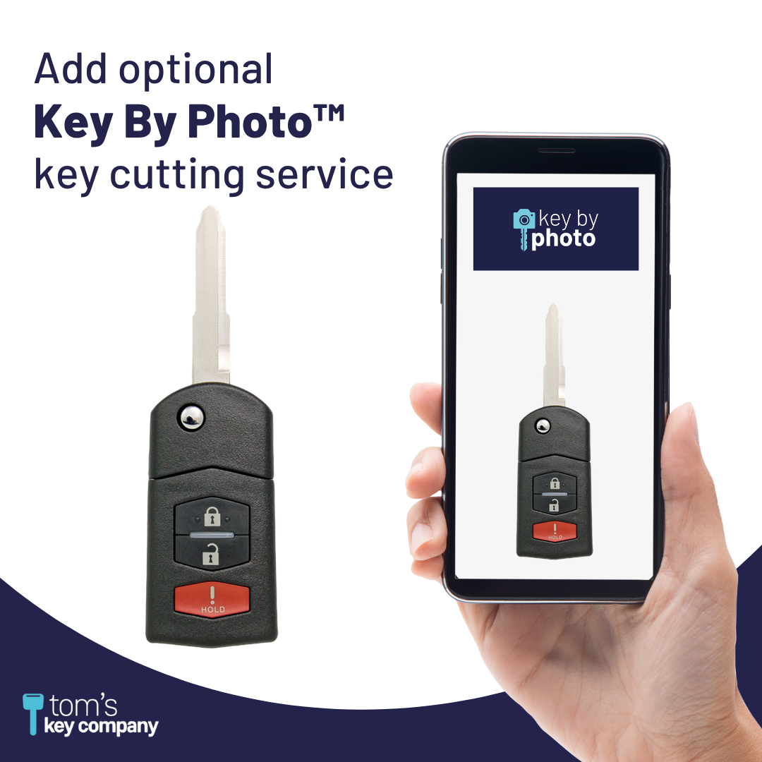 Brand New Aftermarket 3-Button Remote Key with Lock, Unlock, Panic for Select Mazda Vehicles (MAZCK-3B-322-K)