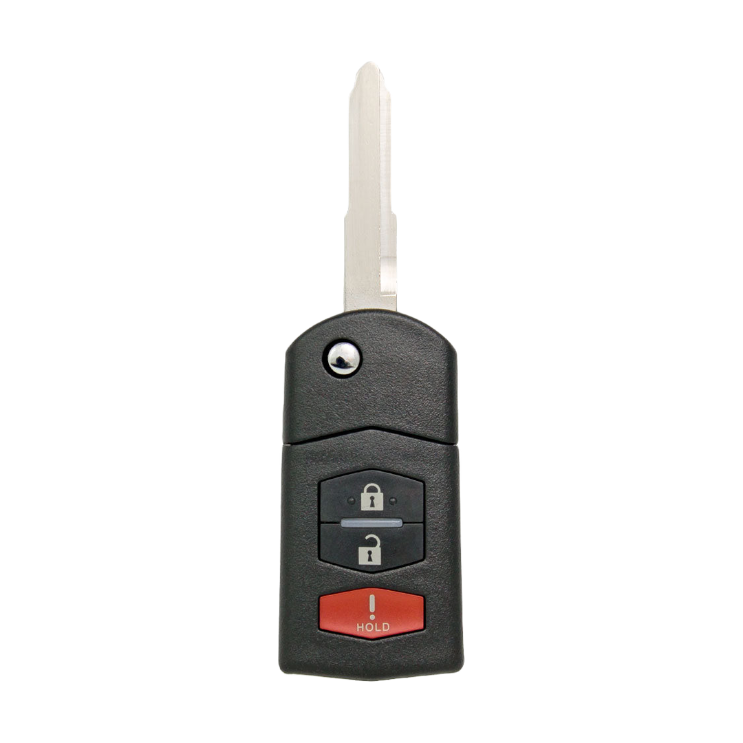 Brand New Aftermarket 3-Button Remote Key with Lock, Unlock, Panic for Select Mazda Vehicles (MAZCK-3B-322-K)