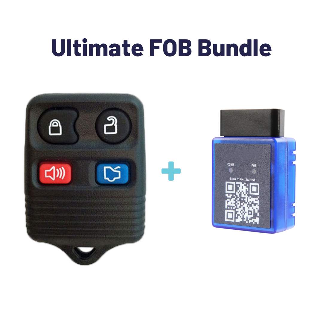 Ultimate Remote FOB Bundle with Programming Tool and Aftermarket 4 Button Remote FOB for Select Mercury Vehicles (MERFOB-4B-TR-761-K-UKB)