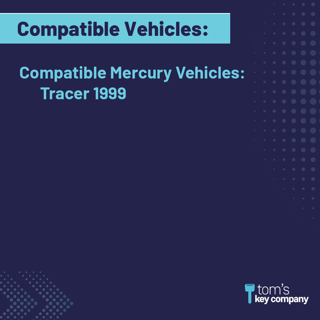 Brand New Aftermarket 4-Button Remote Fob with Lock, Unlock, Trunk, Panic for Select Mercury Vehicles (MERFOB-4B-TR-761-K)