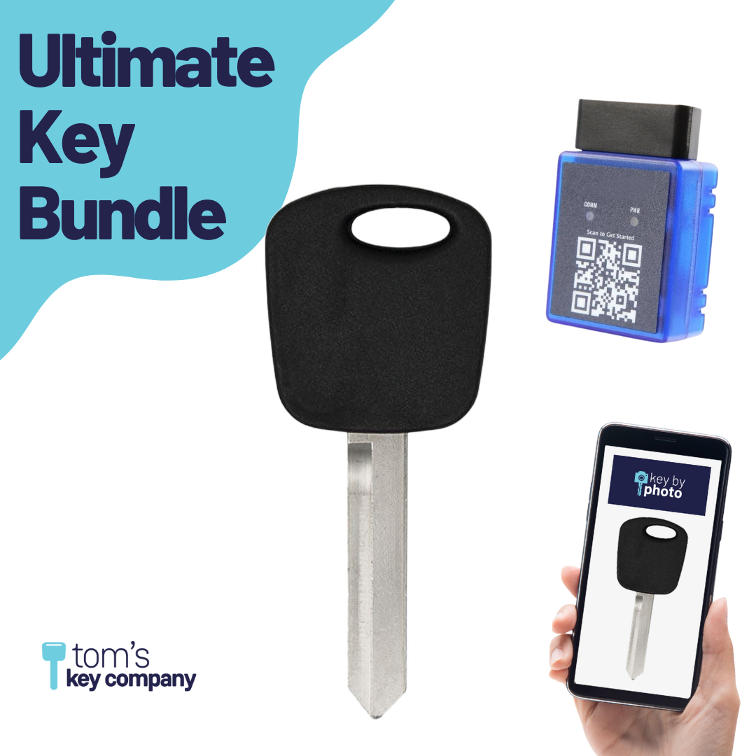 Ultimate Key Bundle with Programming Tool, Aftermarket Transponder Key and Key By Photo for Select Mercury Vehicles (MERKEY-3PT-K-UKB)