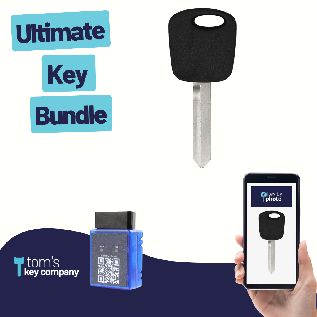 Ultimate Key Bundle with Programming Tool, Aftermarket Transponder Key and Key By Photo for Select Mercury Vehicles (MERKEY-3PT-K-UKB)