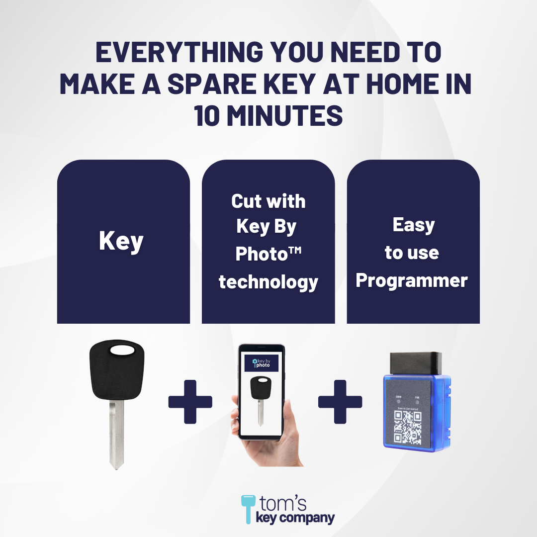 Ultimate Key Bundle with Programming Tool, Aftermarket Transponder Key and Key By Photo for Select Mercury Vehicles (MERKEY-3PT-K-UKB)