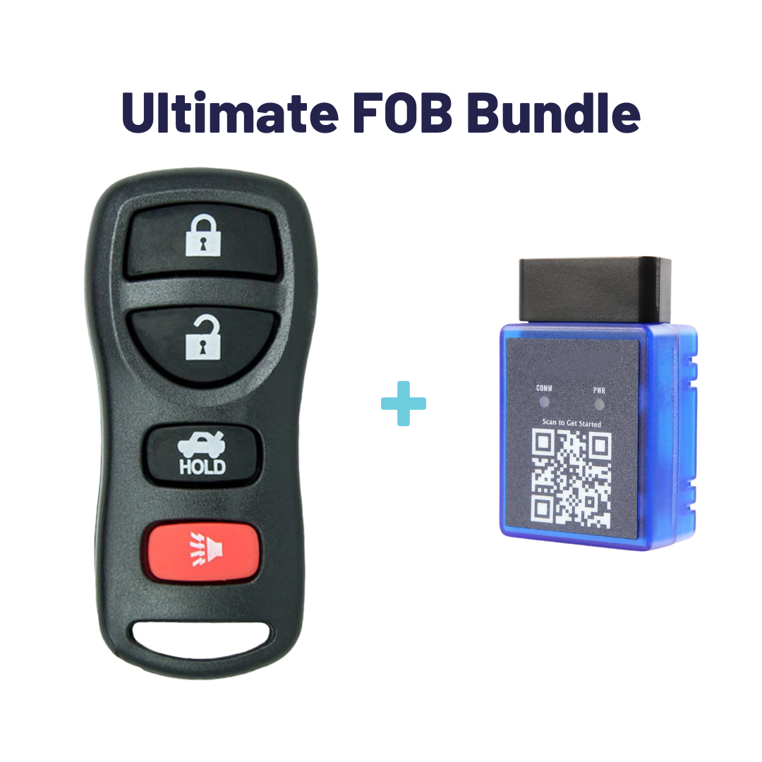 Ultimate Remote FOB Bundle with Programming Tool and Aftermarket 4 Button Remote FOB for Select INFINITI Vehicles (NISFOB-4B-TR-227-K-UKB)