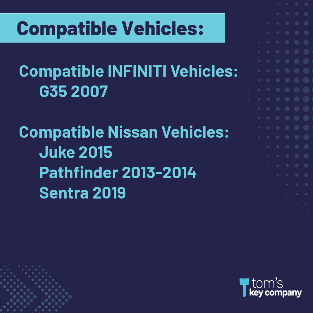 Brand New Aftermarket Transponder Key for Select INFINITI and Nissan Vehicles (NISKEY-PH46)