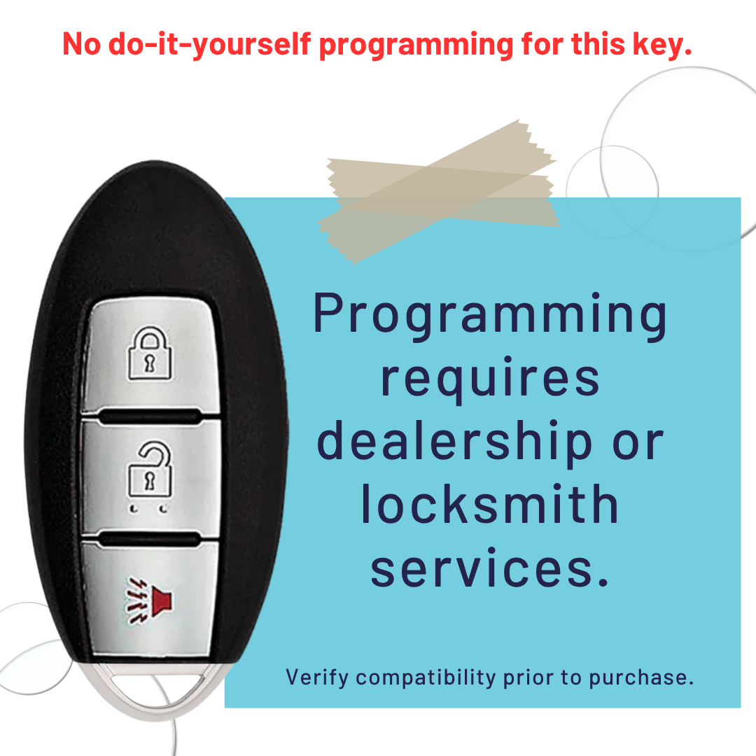 Brand New Aftermarket Smart Key for Select Nissan Cube, Juke, Leaf, Note, Quest, & Versa Vehicles (NISSK-3B-808)