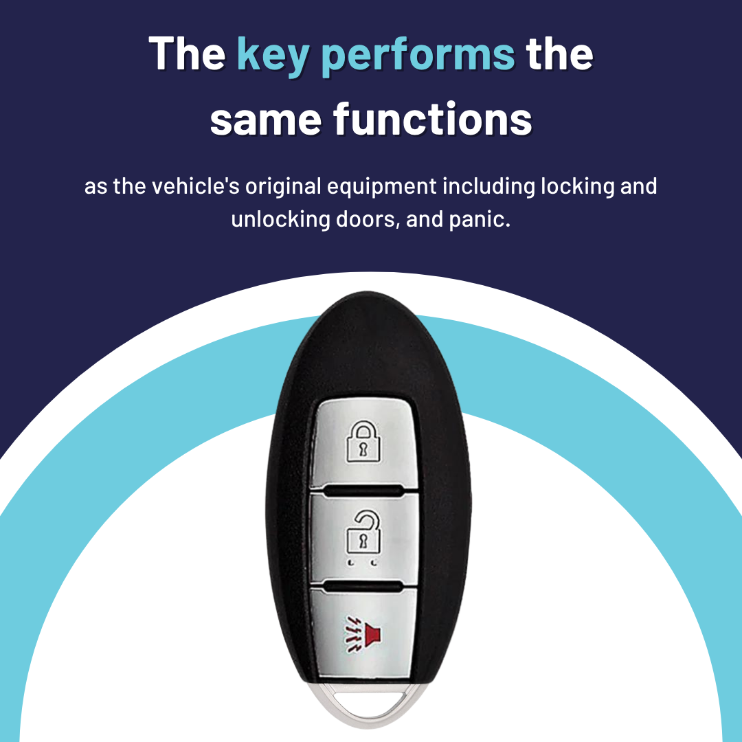 Brand New Aftermarket Smart Key for Select Nissan Cube, Juke, Leaf, Note, Quest, & Versa Vehicles (NISSK-3B-808)