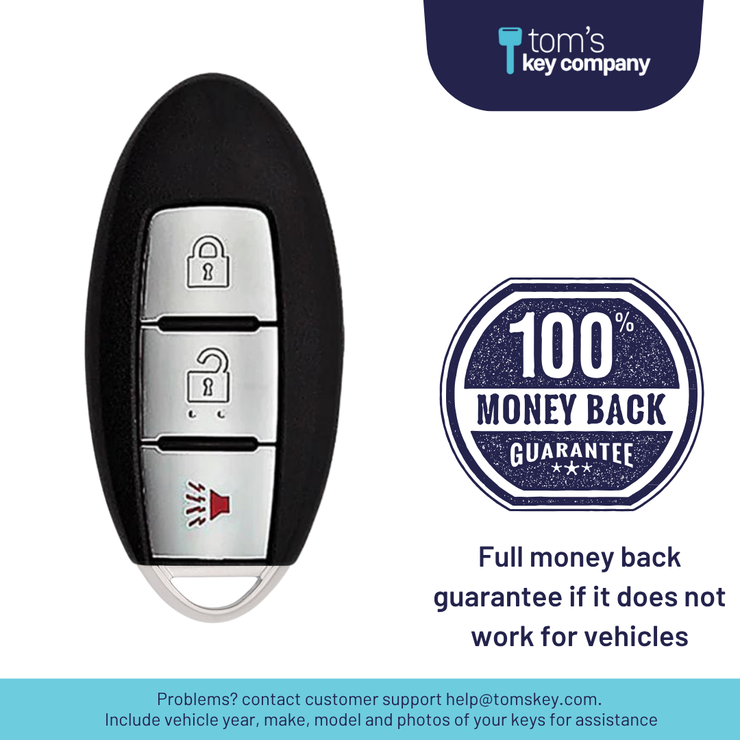 Brand New Aftermarket Smart Key for Select Nissan Cube, Juke, Leaf, Note, Quest, & Versa Vehicles (NISSK-3B-808)